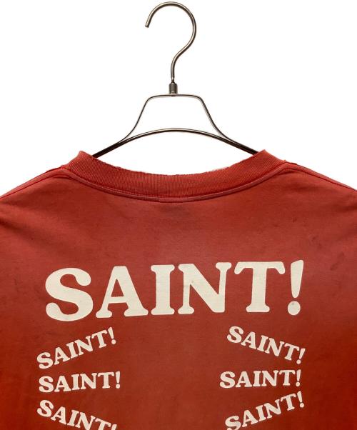 SAINT MICHAEL（セントマイケル）SAINT MICHAEL (セントマイケル) ヴィンテージ加工プリントTシャツ レッド サイズ:XLの古着・服飾アイテム