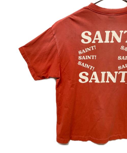 SAINT MICHAEL（セントマイケル）SAINT MICHAEL (セントマイケル) ヴィンテージ加工プリントTシャツ レッド サイズ:XLの古着・服飾アイテム