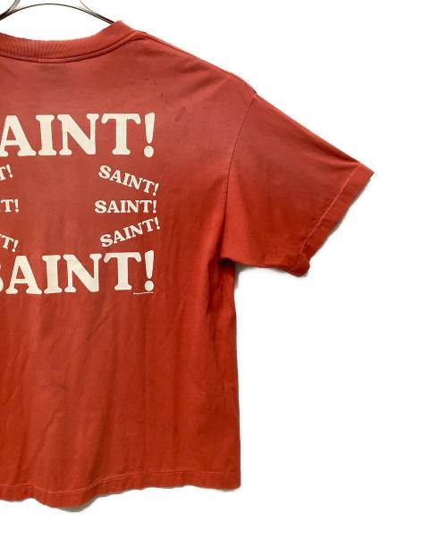 SAINT MICHAEL（セントマイケル）SAINT MICHAEL (セントマイケル) ヴィンテージ加工プリントTシャツ レッド サイズ:XLの古着・服飾アイテム