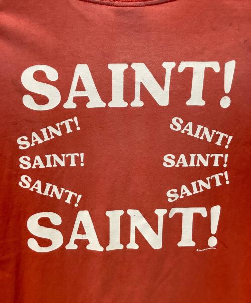 SAINT MICHAEL（セントマイケル）SAINT MICHAEL (セントマイケル) ヴィンテージ加工プリントTシャツ レッド サイズ:XLの古着・服飾アイテム