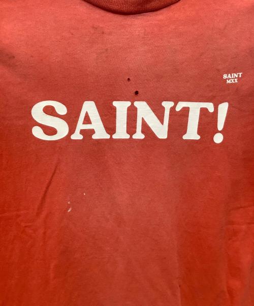 SAINT MICHAEL（セントマイケル）SAINT MICHAEL (セントマイケル) ヴィンテージ加工プリントTシャツ レッド サイズ:XLの古着・服飾アイテム