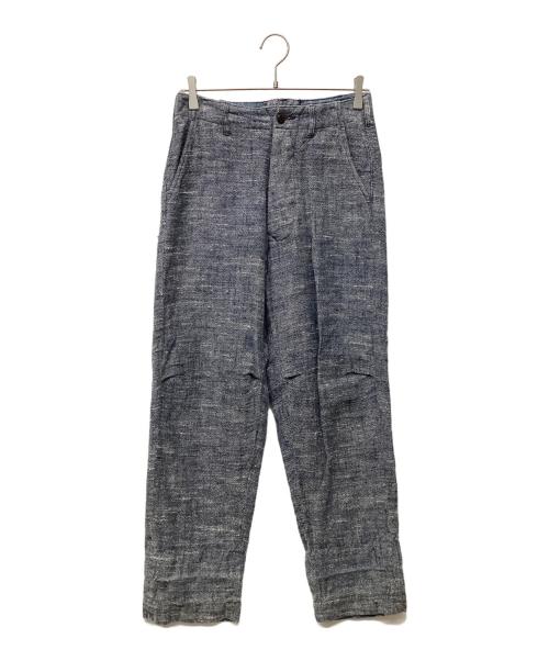45R（フォーティファイブ・アール）45R (フォーティファイブ・アール) 綿麻ツイードの908チーゴパンツ ネイビー サイズ:記載無しの古着・服飾アイテム