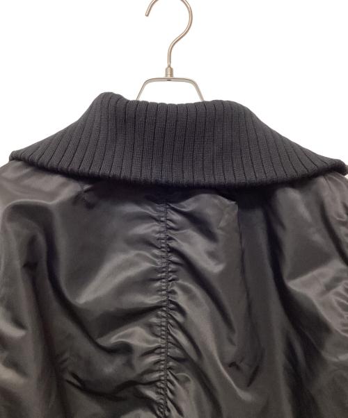 emmi atelier（エミアトリエ）emmi atelier (エミアトリエ) 撥水リブカラーバルーンデザインブルゾン ブラック サイズ:1の古着・服飾アイテム