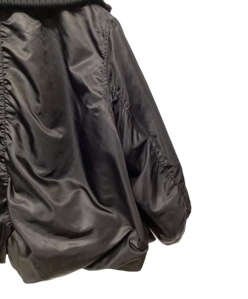 emmi atelier（エミアトリエ）emmi atelier (エミアトリエ) 撥水リブカラーバルーンデザインブルゾン ブラック サイズ:1の古着・服飾アイテム