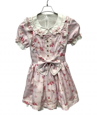 中古・古着通販】LIZ LISA (リズリサ) 半袖ワンピース ピンク サイズ:2