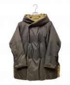 45rpm45アールピーエム）の古着「リバーシブルフーテッドダウンジャケット」｜ブラック×ベージュ