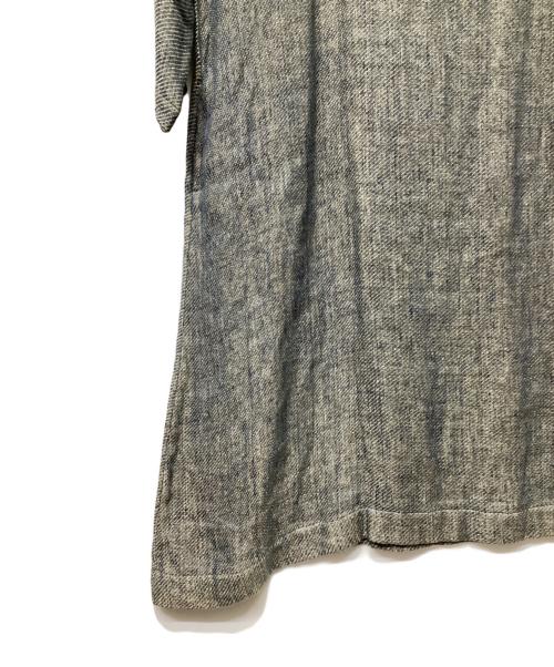 45rpm（45アールピーエム）45rpm (45アールピーエム) 二重織リネンの馬比古ドレス ブルーの古着・服飾アイテム