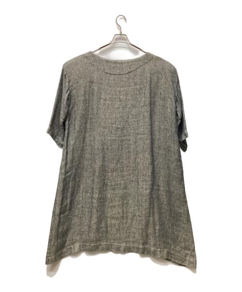 45rpm（45アールピーエム）45rpm (45アールピーエム) 二重織リネンの馬比古ドレス ブルーの古着・服飾アイテム