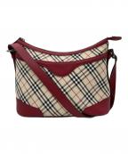 BURBERRYバーバリー）の古着「ショルダーバッグ」｜レッド×ベージュ