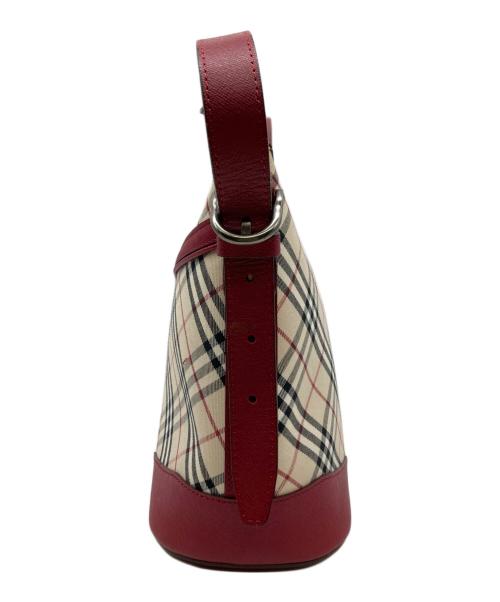 BURBERRY（バーバリー）BURBERRY (バーバリー) ショルダーバッグ レッド×ベージュの古着・服飾アイテム