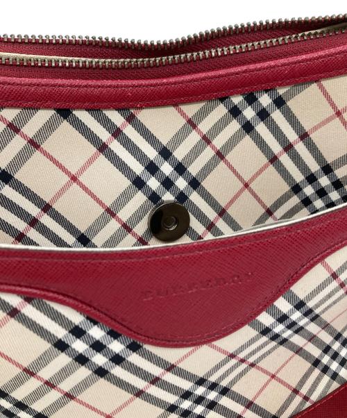 BURBERRY（バーバリー）BURBERRY (バーバリー) ショルダーバッグ レッド×ベージュの古着・服飾アイテム