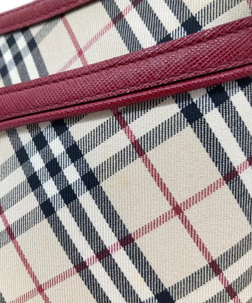 BURBERRY（バーバリー）BURBERRY (バーバリー) ショルダーバッグ レッド×ベージュの古着・服飾アイテム