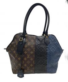 LOUIS VUITTON（ルイ ヴィトン）の古着「ハンドバッグ」｜ブラウン×ネイビー×ブラック