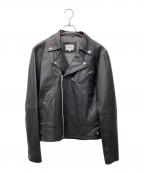 yousedユーズド）の古着「レザーライダースジャケット」｜ブラック