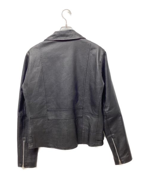 yoused（ユーズド）yoused (ユーズド) レザーライダースジャケット ブラック サイズ:Lの古着・服飾アイテム