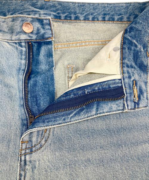 SUPPLIER（サプライヤー）SUPPLIER (サプライヤー) Tribal Leather Patch Baggy Denim インディゴ サイズ:Ｌの古着・服飾アイテム