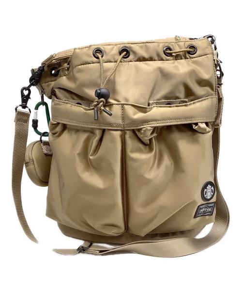 PORTER（ポーター）PORTER (ポーター) STARBUCKS COFFEE (スターバックスコーヒー) 2WAYバッグ ブラウンの古着・服飾アイテム