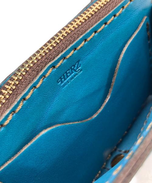 Herz（ヘルツ）Herz (ヘルツ) 2つ折り財布 ブルーの古着・服飾アイテム