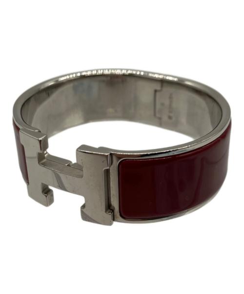 HERMES（エルメス）HERMES (エルメス) ブレスレット シルバー×レッドの古着・服飾アイテム