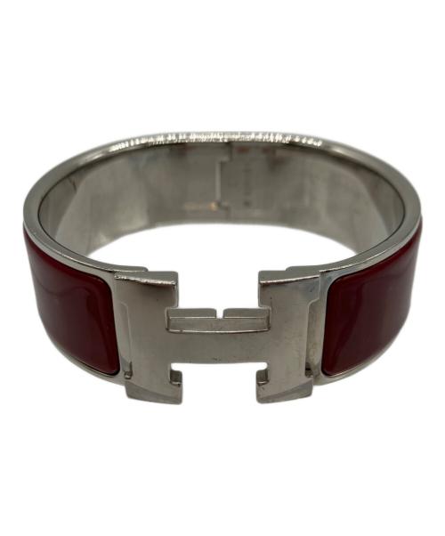 HERMES（エルメス）HERMES (エルメス) ブレスレット シルバー×レッドの古着・服飾アイテム