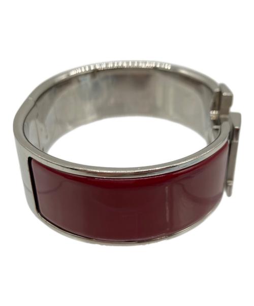 HERMES（エルメス）HERMES (エルメス) ブレスレット シルバー×レッドの古着・服飾アイテム