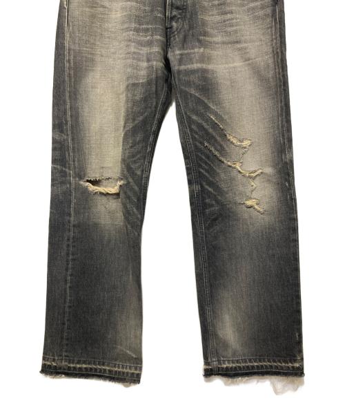 CELINE（セリーヌ）CELINE (セリーヌ) ウェスリージーンズ ブラックデストロイドデニム ブラック サイズ:30の古着・服飾アイテム