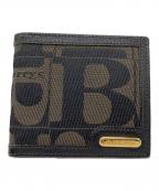 Burberry'sバーバリー）の古着「2つ折り札入れ」｜ブラック×ブラウン