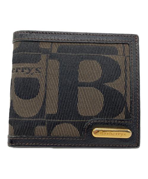 Burberry's（バーバリー）Burberry's (バーバリー) 2つ折り札入れ ブラック×ブラウンの古着・服飾アイテム