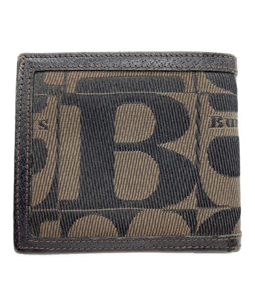 Burberry's（バーバリー）Burberry's (バーバリー) 2つ折り札入れ ブラック×ブラウンの古着・服飾アイテム