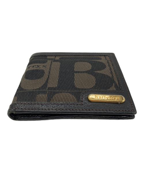 Burberry's（バーバリー）Burberry's (バーバリー) 2つ折り札入れ ブラック×ブラウンの古着・服飾アイテム