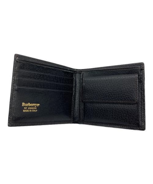 Burberry's（バーバリー）Burberry's (バーバリー) 2つ折り札入れ ブラック×ブラウンの古着・服飾アイテム