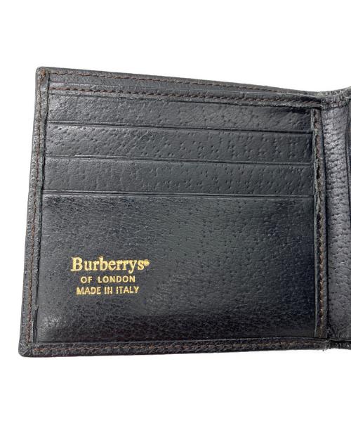 Burberry's（バーバリー）Burberry's (バーバリー) 2つ折り札入れ ブラック×ブラウンの古着・服飾アイテム