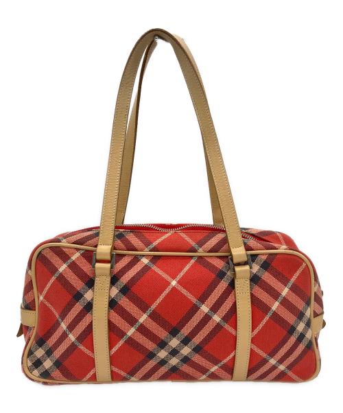 BURBERRY BLUE LABEL（バーバリー ブルー レーベル）BURBERRY BLUE LABEL (バーバリー ブルー レーベル) ハンドバッグ レッドの古着・服飾アイテム