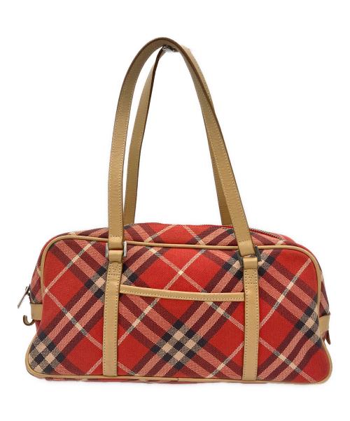 BURBERRY BLUE LABEL（バーバリー ブルー レーベル）BURBERRY BLUE LABEL (バーバリー ブルー レーベル) ハンドバッグ レッドの古着・服飾アイテム