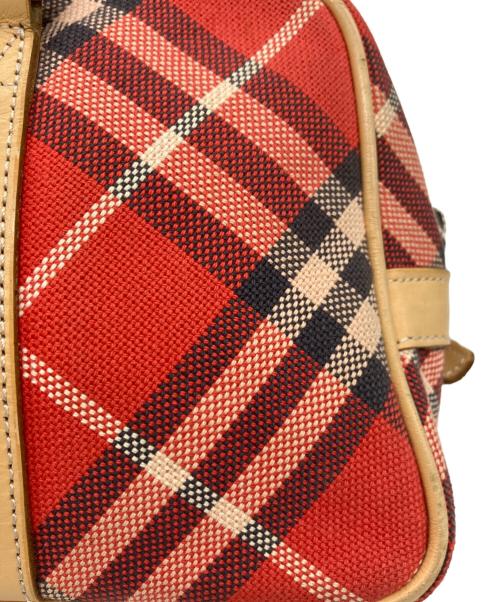BURBERRY BLUE LABEL（バーバリー ブルー レーベル）BURBERRY BLUE LABEL (バーバリー ブルー レーベル) ハンドバッグ レッドの古着・服飾アイテム