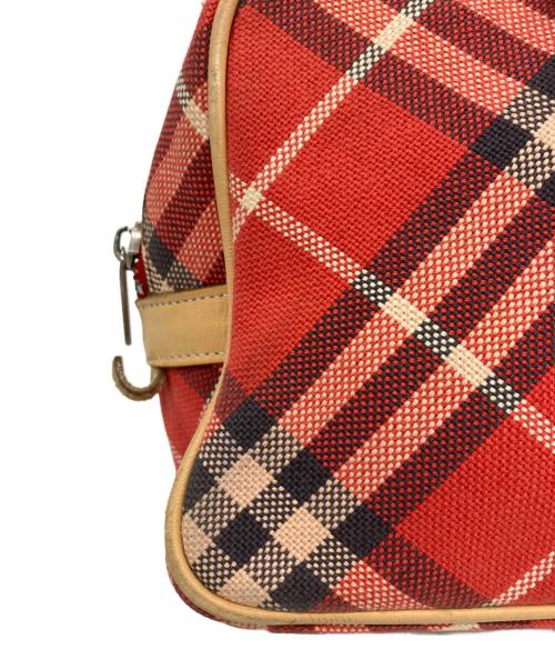 BURBERRY BLUE LABEL（バーバリー ブルー レーベル）BURBERRY BLUE LABEL (バーバリー ブルー レーベル) ハンドバッグ レッドの古着・服飾アイテム