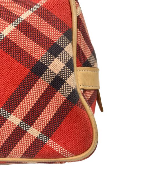 BURBERRY BLUE LABEL（バーバリー ブルー レーベル）BURBERRY BLUE LABEL (バーバリー ブルー レーベル) ハンドバッグ レッドの古着・服飾アイテム