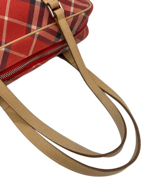 BURBERRY BLUE LABEL（バーバリー ブルー レーベル）BURBERRY BLUE LABEL (バーバリー ブルー レーベル) ハンドバッグ レッドの古着・服飾アイテム
