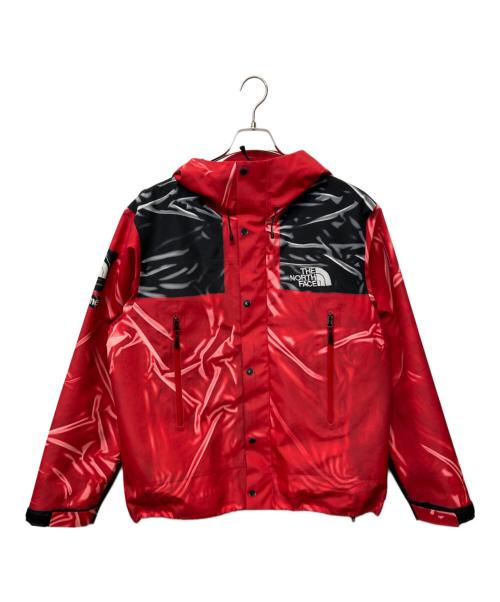 THE NORTH FACE × Supreme（ザノースフェイス×シュプリーム）THE NORTH FACE × Supreme (ザノースフェイス×シュプリーム) Trompe Loeil Printed Taped Seam Shell Jacket レッド サイズ:Mの古着・服飾アイテム