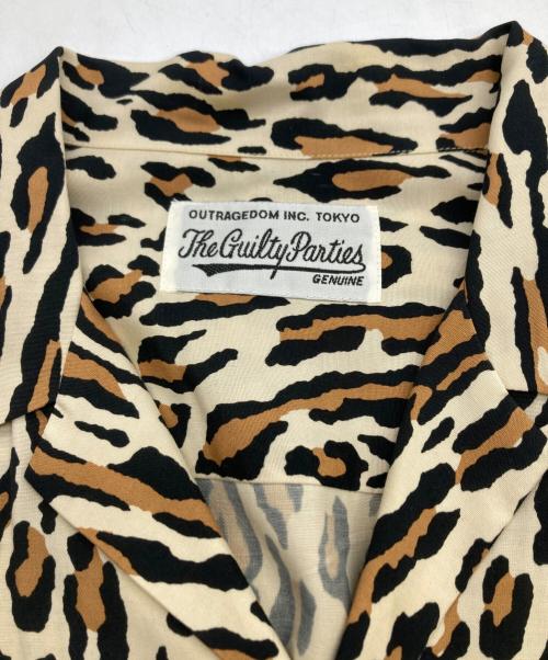 WACKO MARIA MR.BROTHERS CUT CLUB（ワコマリア）WACKO MARIA MR.BROTHERS CUT CLUB (ワコマリア) leopard Hawaiian shirt ベージュ サイズ:Mの古着・服飾アイテム