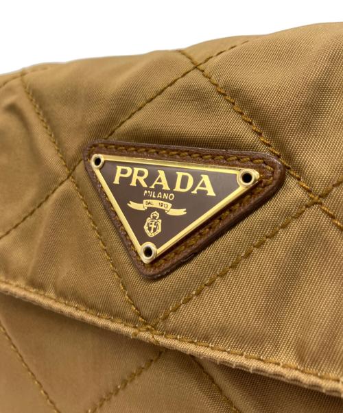 PRADA（プラダ）PRADA (プラダ) キルティングショルダーポーチ ブラウンの古着・服飾アイテム