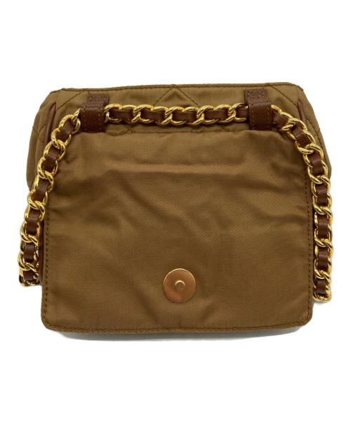 PRADA（プラダ）PRADA (プラダ) キルティングショルダーポーチ ブラウンの古着・服飾アイテム