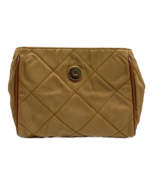 PRADA（プラダ）PRADA (プラダ) キルティングショルダーポーチ ブラウンの古着・服飾アイテム