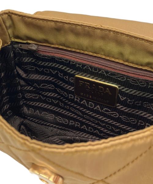 PRADA（プラダ）PRADA (プラダ) キルティングショルダーポーチ ブラウンの古着・服飾アイテム