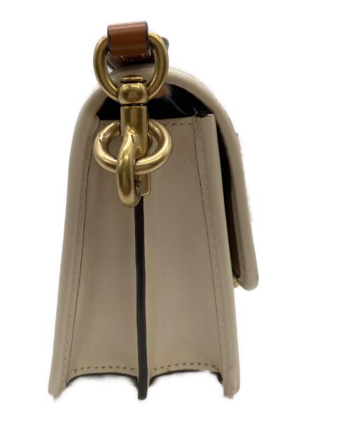 COACH（コーチ）COACH (コーチ) ミニショルダーバッグ ホワイト×ブラウンの古着・服飾アイテム