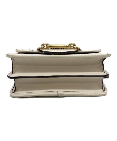 COACH（コーチ）COACH (コーチ) ミニショルダーバッグ ホワイト×ブラウンの古着・服飾アイテム