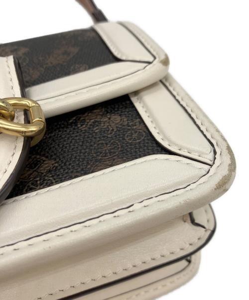COACH（コーチ）COACH (コーチ) ミニショルダーバッグ ホワイト×ブラウンの古着・服飾アイテム