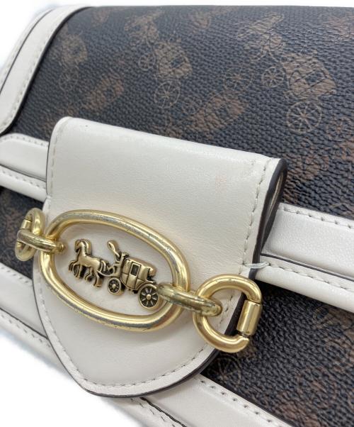 COACH（コーチ）COACH (コーチ) ミニショルダーバッグ ホワイト×ブラウンの古着・服飾アイテム