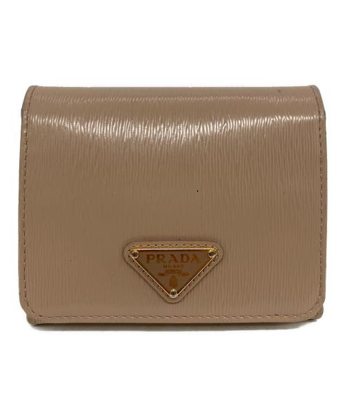 PRADA（プラダ）PRADA (プラダ) 3つ折り財布 ピンクの古着・服飾アイテム