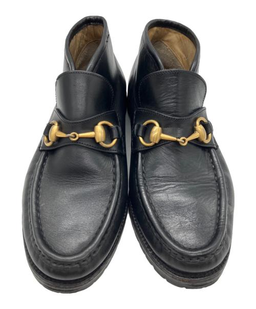 GUCCI（グッチ）GUCCI (グッチ) モカシンブーツ ブラック サイズ:22.5の古着・服飾アイテム